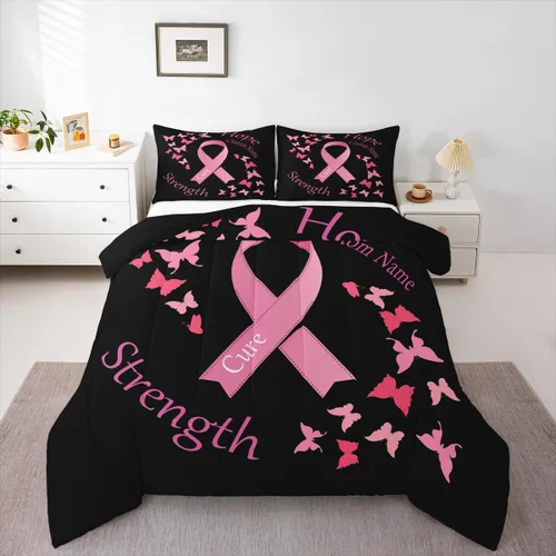 Vista 19 de Juego de ropa de cama personalizado con lentejuelas negras y doradas, tamaño individual, edredón de corazón dorado con purpurina para mujeres