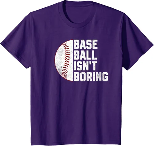 Vista 25 de Camiseta Baseball Isn't Boring, Negro