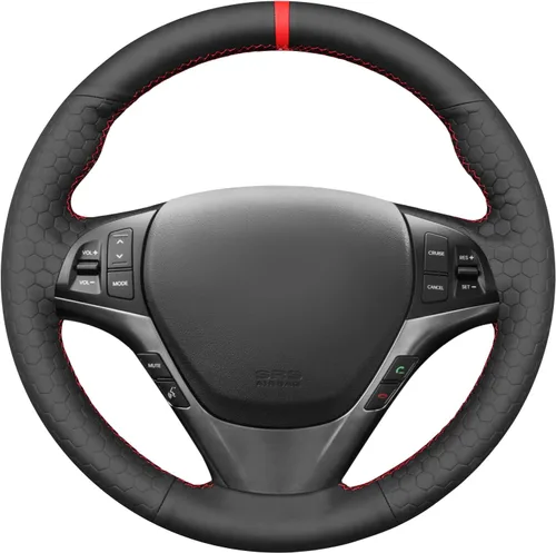 Vista 11 de MEWANT Funda cosida para volante Hyundai Genesis Coupe 2010-2016/Accesorios de volante para Hyundai Genesis Coupe