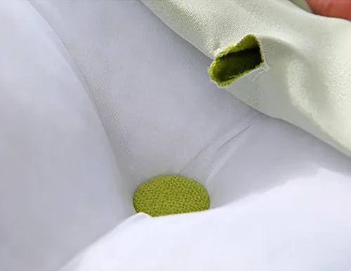 Vista 7 de Cojín de respaldo triangular para cabecero, almohada de lectura doble grande para sofá cama, cojín lumbar de cuña con funda extraíble