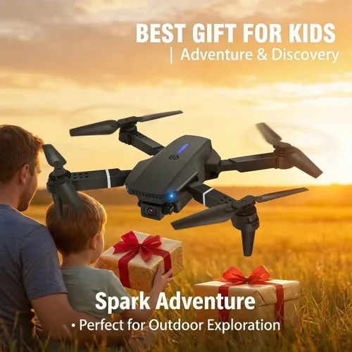 Vista 7 de Drone con cámara 1080P HD, FPV Mini Drone plegable para adultos