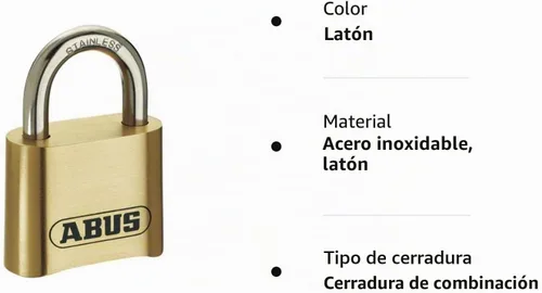 Vista 2 de ABUS 180IB/50 Todo Clima Candado de Combinación de Aleación Sólida de Latón de 4 Digitos con Grillete de Acero Inoxidable de 2 Pulgadas