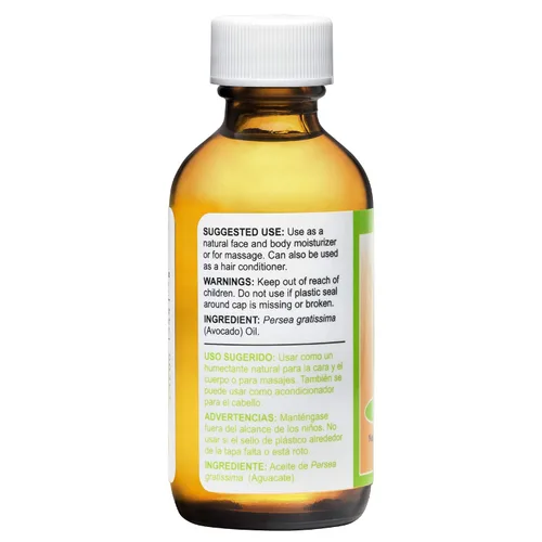 Vista 2 de De La Cruz Aceite de aguacate – Aceite de aguacate 100% puro prensado por expulsor para cabello y cuerpo – Aceite corporal ligero para piel seca – 2