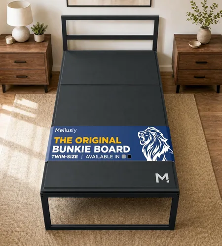 Vista 10 de Original Bunkie Board Twin - Paquete de 2 (38 x 75), soporte para debajo de Tabla de soporte de cama antideslizante y transpirable para marco