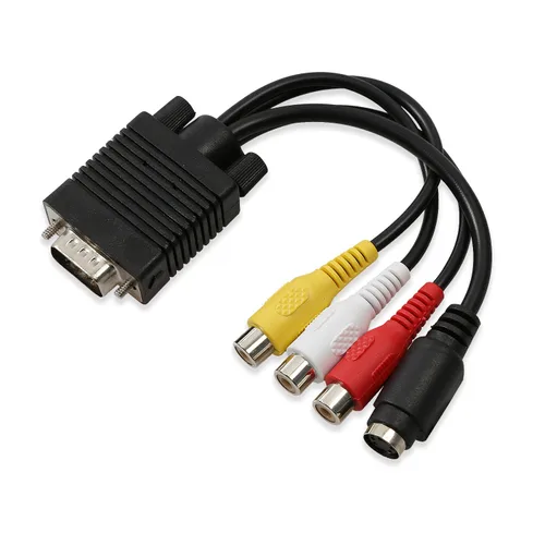 Vista 3 de Electop VGA a TV S-Video 3 RCA PC PC Cable adaptador AV
