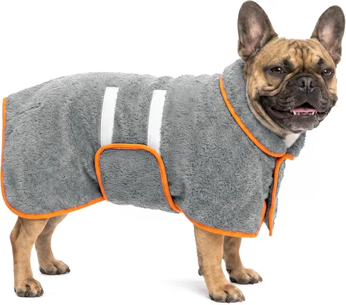 Vista 27 de Bienbee Albornoz para perro, súper absorbente para perros pequeños a Negro
