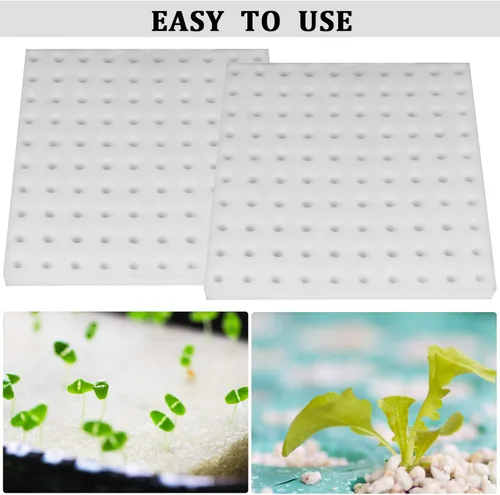 Vista 3 de Paquete de 200 esponjas hidropónicas para plantar, esponjas cuadradas de plántulas, esponja hidropónica para invernadero, esponja hidropónica