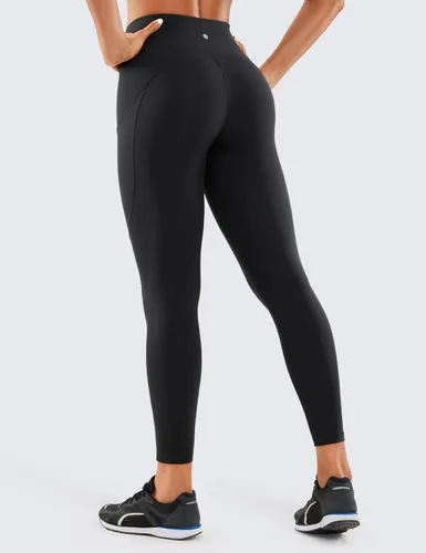 Vista 2 de CRZ YOGA - Leggings de entrenamiento con sensación de segunda piel y bolsillos, de 25 pulgadas, pantalones de yoga de cintura alta para mujer