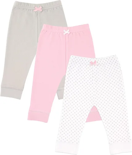 Vista 14 de Luvable Friends Pantalones de algodón para bebé niño Rayas negras paquete de 4