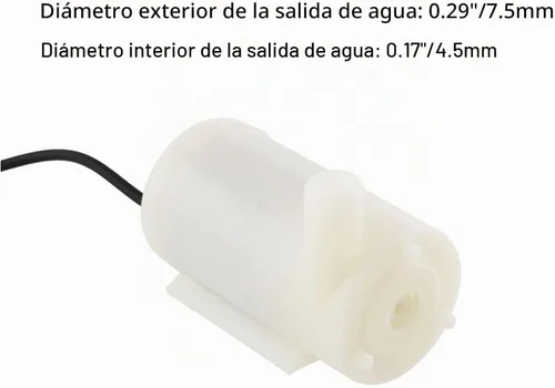 Vista 4 de 4 piezas DC 3-5V Micro Bomba de Agua Sumergible Mini con 2 piezas de Tubo de Vinilo Transparente Tubo de PVC Flexible (1M) para Acuarios Tanque