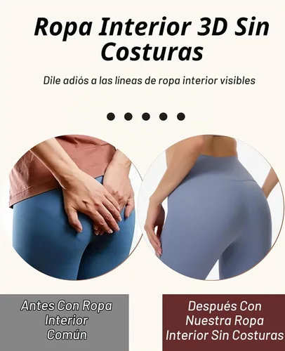 Vista 3 de Sunm Boutique Ropa interior sin costuras para mujer, calzoncillos con Negro