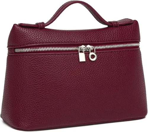 Vista 2 de Afashor Bolsos con asa superior de moda para mujer, bolso de hombro de cuero suave