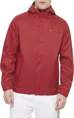 Vista 5 de Tommy Hilfiger Chaqueta impermeable con capucha, transpirable, ligera, para hombre