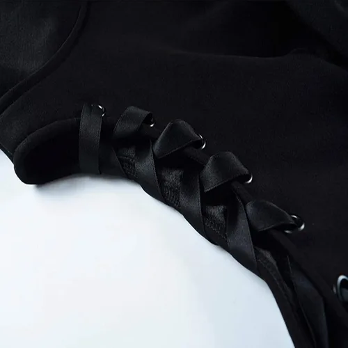Vista 6 de Sudaderas con capucha con orejas de gato para adolescentes vendaje con hombros de color liso sudaderas para mujer