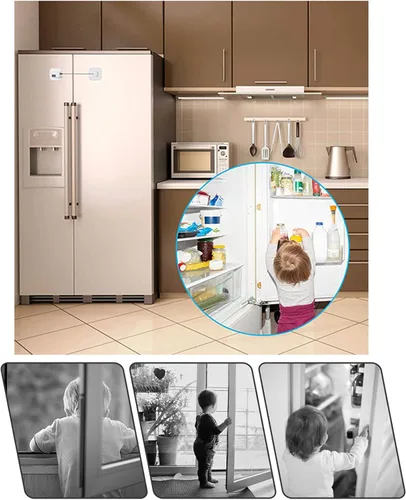 Vista 4 de Cerraduras de Seguridad para Niños para Gabinetes, Cerradura de Refrigerador con Combinación, Cerraduras de Ropero, Cerradura de Gabinete