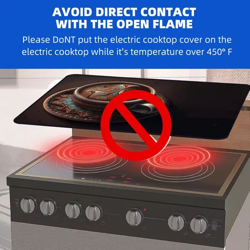 Vista 7 de Cubierta para estufa eléctrica de 28 x 20 pulgadas, protector superior de estufa de goma suave y duradero, protector superior de estufa fácil