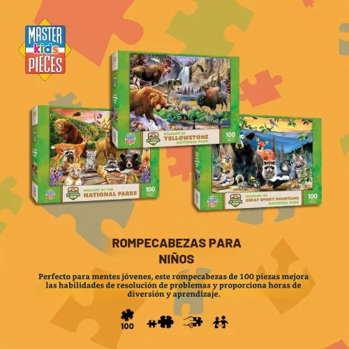 Vista 2 de MasterPieces Rompecabezas navideño de 100 piezas para niños, The Polar Express, 14 x 19 pulgadas