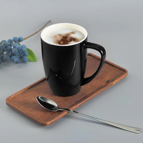 Vista 2 de homEdge Juego de tazas de porcelana, taza de 16 onzas para té, latte, moca, chocolate caliente, juego de 6, colores surtidos