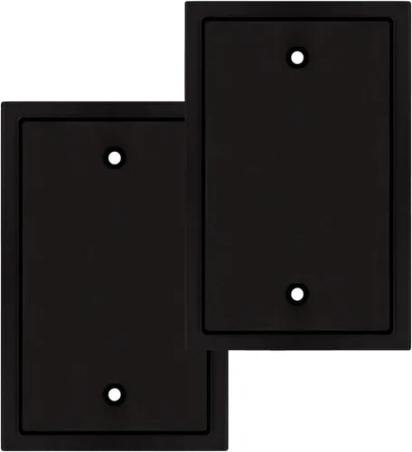 Vista 19 de Henne Bery Placa decorativa de pared con borde moderno, tapa de tomacorriente para cubrir enchufe, aleación de zinc maciza duradera