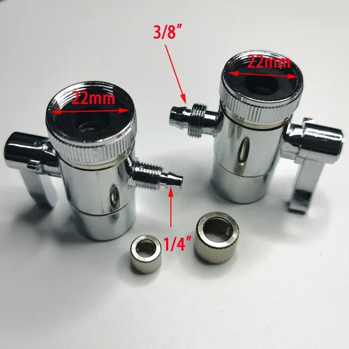 Vista 3 de malida llave de la válvula contador parte superior Filtro de agua Conector con 3/8 inch Inversor interruptor