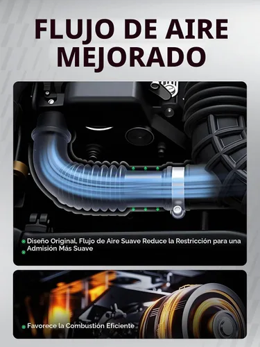Vista 6 de Manguera de entrada del limpiador de aire para tubo de flujo para Mazda Protege 1999-2003 1.6L