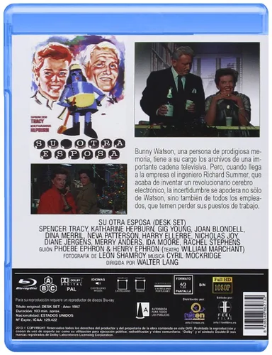 Vista 2 de Desk Set (1957) ( His Other Woman ) Blu-Ray, Reg.ABC Import - Spain