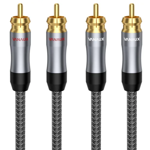 Vista 11 de VANAUX Cable RCA Y Splitter de 1 macho a 2 hembras, cable RCA/Phono, cable de extensión de audio coaxial y video, adaptador chapado en oro