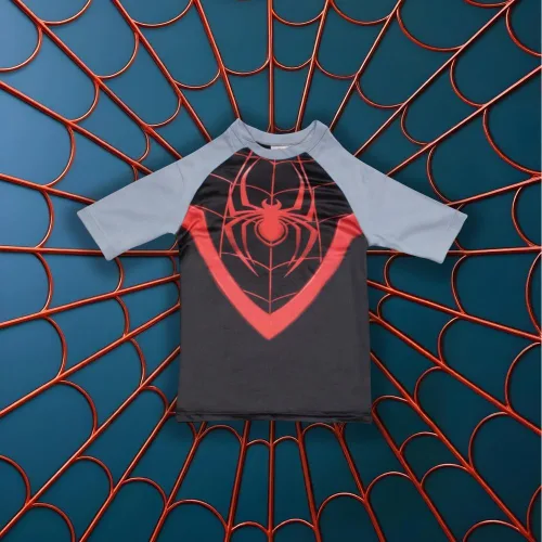 Vista 5 de Marvel Boys Avengers, Spiderman, Black Panther, Capitán América, Miles Morales - Conjunto de traje de baño de 2 piezas
