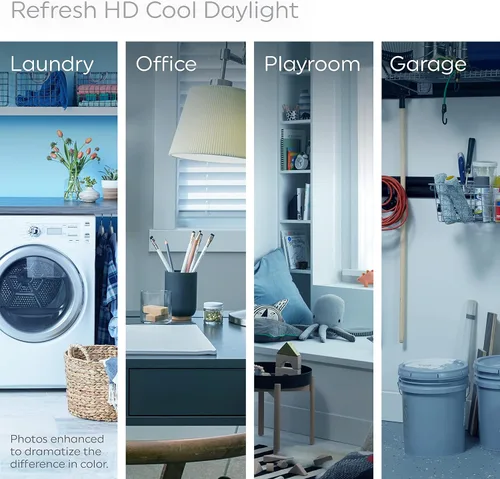 Vista 4 de GE Refresh Bombillas LED, 75 W, luz diurna, bombillas PAR30L para exteriores (paquete de 2)