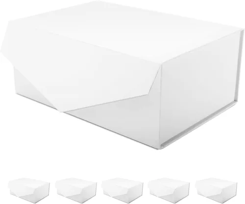 Vista 38 de Caja de regalo negra con ventana, caja de regalo magnética transparente para regalo, caja de propuesta de padrino de boda (10.5 x 7.5 x 3 pulgadas)