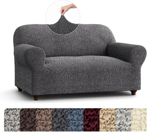 Vista 33 de PAULATO BY GA.I.CO. Funda elástica para sillón – Funda de sofá – Funda de sofá biplaza – Protector lavable de ajuste de forma de 1 pieza para Beige