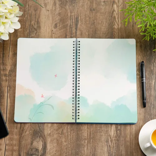 Vista 9 de SIIXU Cuaderno de diario en blanco colorido, diario personal de tapa dura sin líneas para escribir para mujeres y niñas, bonito bloc de notas