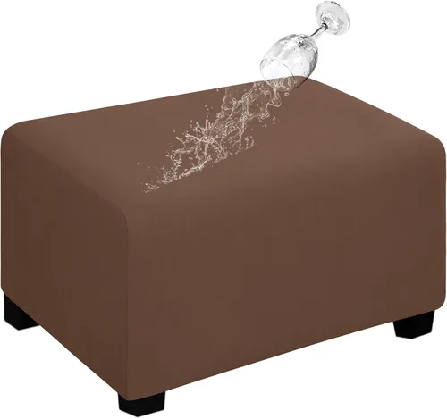 Vista 38 de Easy-Going Funda para Otomán Elástica 100% Doble Impermeable Rectangular Plegable Taburete de Almacenamiento Protector de Muebles Funda Suave