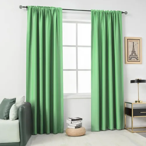 Vista 33 de DUALIFE Cortinas opacas de 45 pulgadas de largo, 2 paneles para ventanas pequeñas de dormitorio, aislamiento térmico, bolsillo para barra, cortinas
