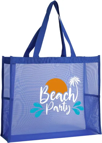 Vista 3 de ukia Bolsa de playa de malla, elegante bolsa de playa ligera para mujer