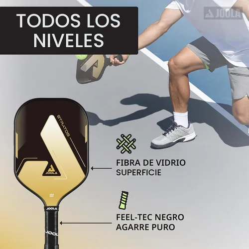 Vista 2 de JOOLA Stratos Pickleball Paddle – Lightweight Fiberglass with Polypropylene Core - USAPA Approved - Large Sweet Spot for Added Control - Pickle Ball