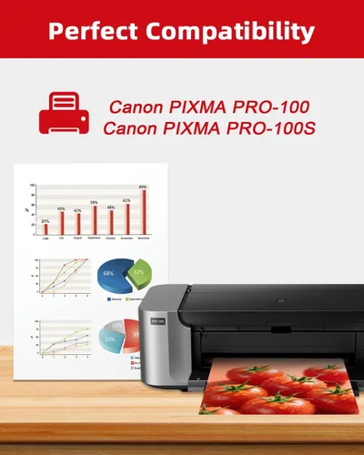 Vista 2 de Intactech - Cartuchos de tinta compatibles con Canon 42 CLI42 Pro Pixma 100 (2 negros, 2 grises, 2 grises claros, 6 unidades) para impresora Canon