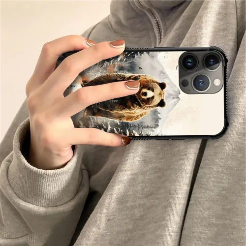 Vista 155 de Funda compatible con iPhone 15, diseño de elefantes africanos, diseño increíble a prueba de golpes, antiarañazos, carcasa trasera de policarbonato
