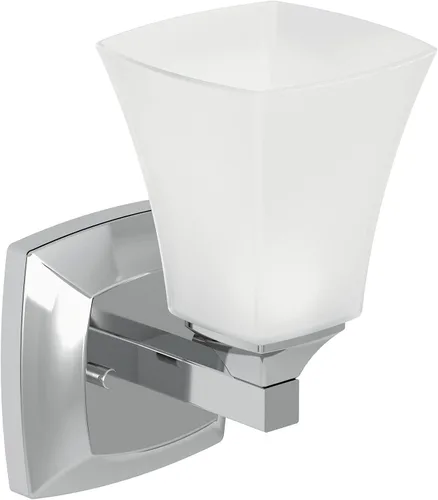 Vista 4 de Moen YB5161CH Voss - Accesorio de tocador de baño de doble montaje con 1 luz con vidrio esmerilado, cromado