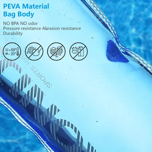 Vista 6 de JEELAD TPU Hydration Bladder Water Bladder Ultra-Durable Water Storage Bladder for Hydration Backpacks Outdoor Hiking Running Cycling Camping