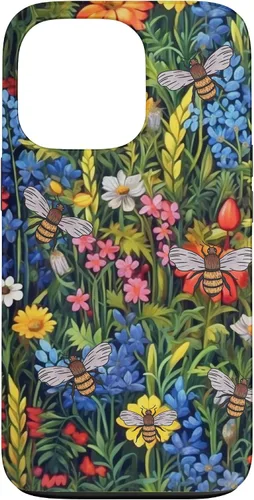 Vista 10 de Funda para iPhone 12 mini Bees And Wildflowers