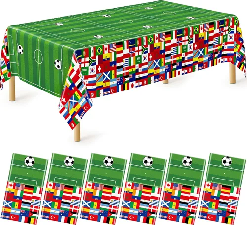 Vista 12 de Suministros de regreso a clases, 2 manteles de 108 x 54 pulgadas, manteles desechables coloridos para el primer día de escuela, rectangular