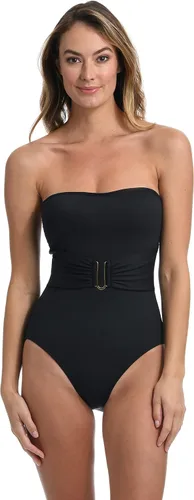 Vista 4 de La Blanca Women's Standard Island Goddess Bandeau One Piece Swimsuit