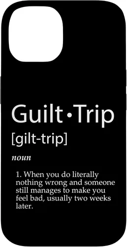 Vista 4 de Guilt Trip Definition Sarcastic Joke for Mean Adult Parents Case for iPhone 17