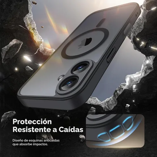 Vista 8 de GolbinBox - Funda magnética para iPhone 16 con botón de control de cámara, compatible con MagSafe, protección de cámara, protector de privacidad