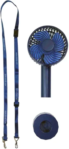 Vista 5 de Soleus Air Ventilador de mesa portátil, ventilador de escritorio pequeño de 7 pulgadas, batería recargable de 4000 mAh, ventilador de piso USB