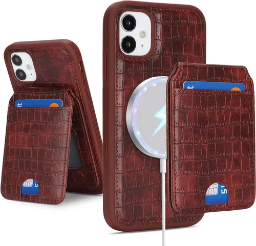 Vista 26 de Havaya Funda compatible con iPhone 11, cartera MagSafe con tarjetero - Funda magnética desmontable 2 en 1 - Ranuras para tarjetas de crédito