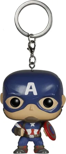 Vista 2 de Funko Llavero de bolsillo pop: Marvel - Avengers 2 - Figura de acción de Cap America