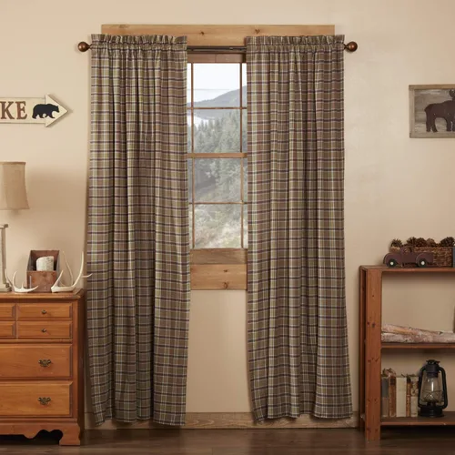Vista 14 de VHC Brands Rustic & Lodge - Cortinas para ventana de cocina, par de festones Wyatt, marrón caqui