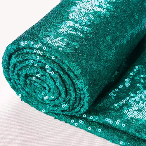 Vista 12 de ShinyBeauty 1 Yarda de Tela Negra por Yarda, Tela de Lentejuelas para Coser, Tela con Purpurina, Material de Lentejuelas por Yarda, Confección